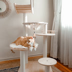 Transformable Cat Tree for Large Cats, Modular Tower with Hammock and Three Flexible Layouts for Multi-Cat Homes source image 6