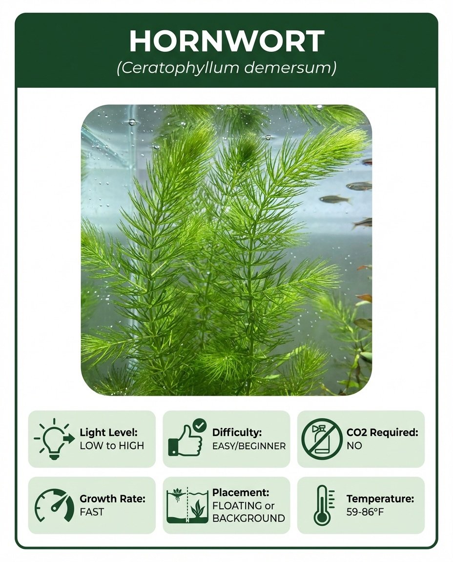 Live Hornwort Aquarium Plant Bunches for Floating or Planted Freshwater Tanks, Packs of Three or Six source image 6