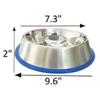 Stainless Steel Slow Feeder Dog Bowl with Non-Slip Silicone Base, Three Capacities for Wet or Dry Food source image 6