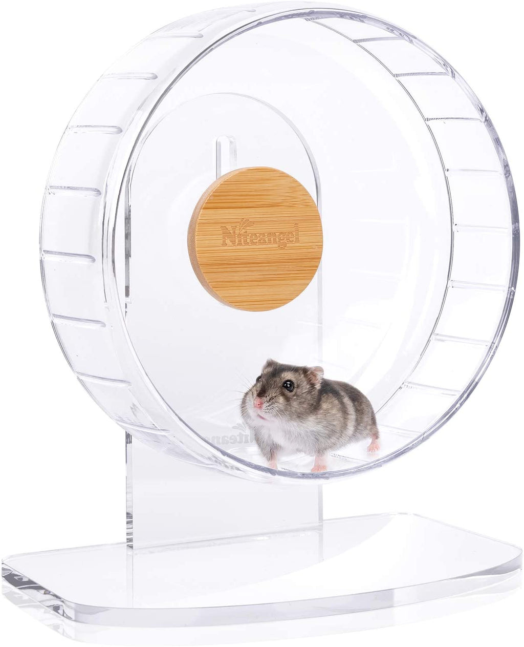 Super-Silent Hamster Exercise Wheel with Adjustable Height and Dual-Bearing Spinner in Four Sizes source image 6