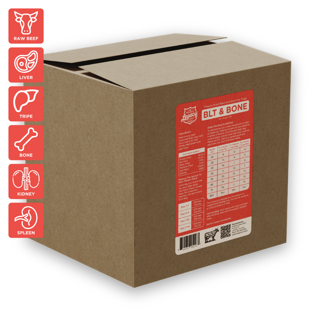 Freeze-Dried Beef Dog Food, 68% Beef Recipe with Ground Bone and Green Tripe in Five Bag Sizes source image 6