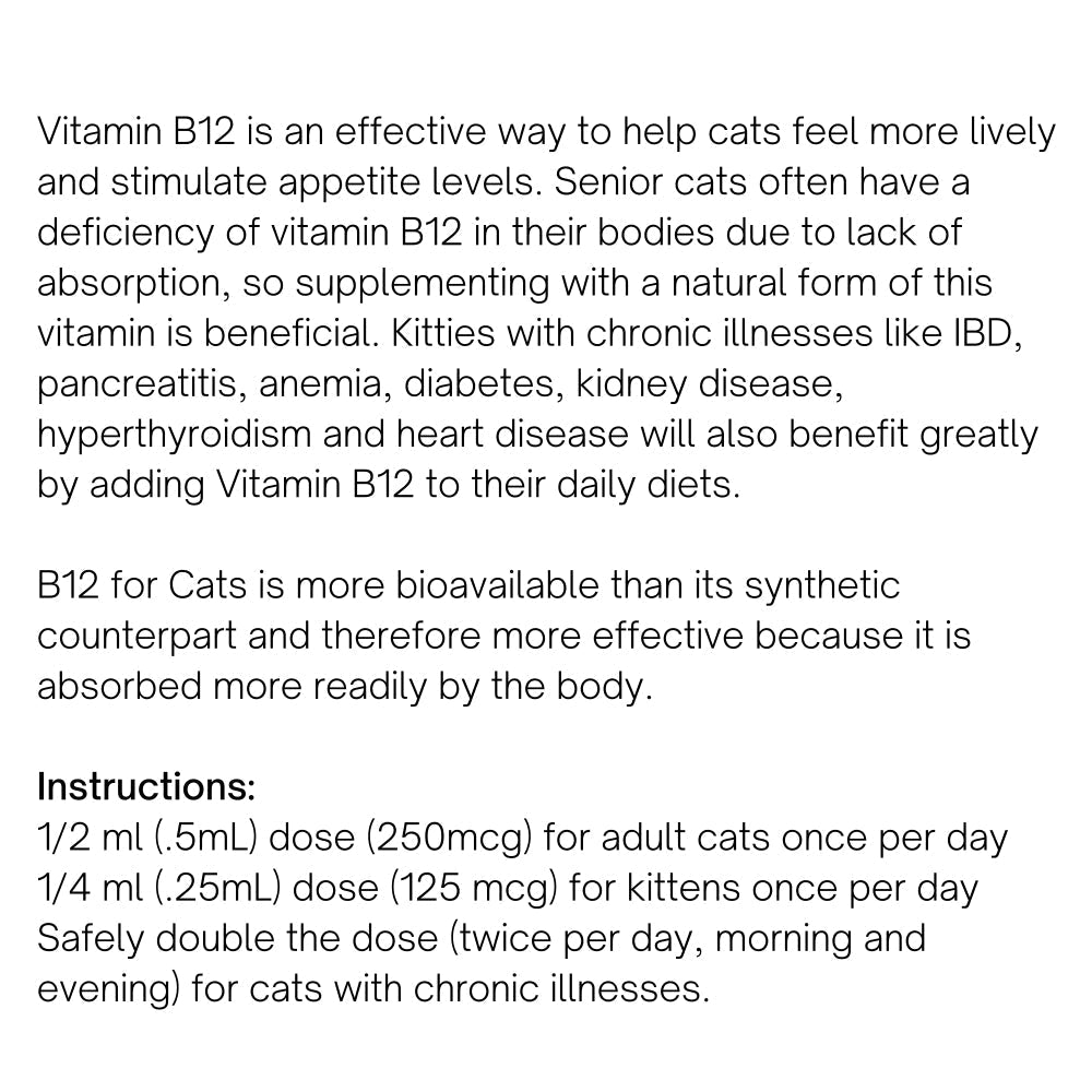 Liquid Vitamin B12 Supplement for Cats Supporting Immune, Nervous, Digestive and Cognitive Health product image 6