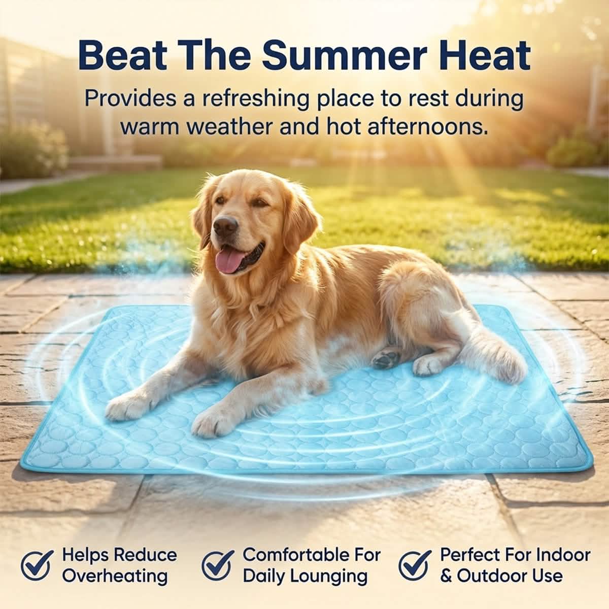 Self-Cooling Dog Mat in Three Crate-Friendly Sizes, Ice Silk Surface for Indoor, Car and Summer Rest source image 6