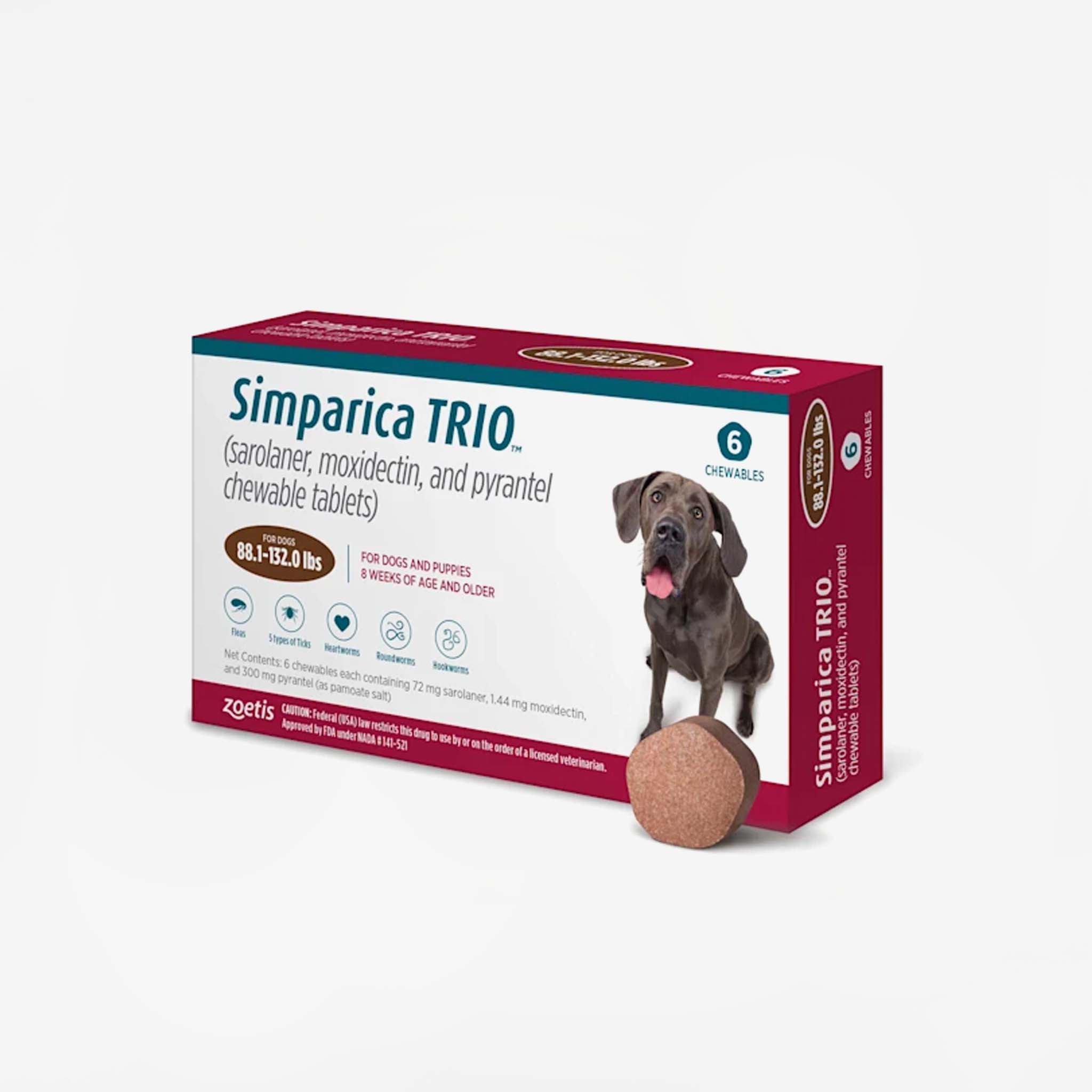 Prescription Flea and Tick Chewable for Dogs, Six Monthly Tablets Covering Heartworm and Intestinal Parasites source image 6