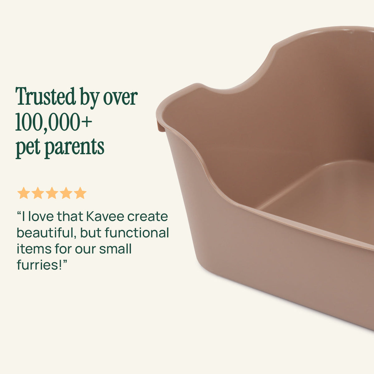 Small Animal Litter Box for Guinea Pigs and Rabbits, High-Sided Low-Entry Design in Five Colors source image 6