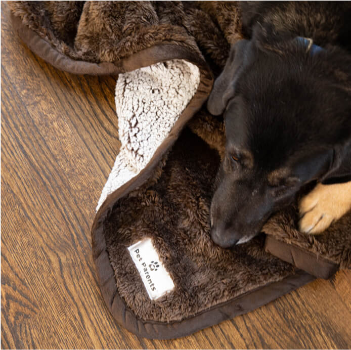 Waterproof Pet Blanket, Reversible Faux Fur and Absorbent Sherpup Layers for Beds, Couches, Crates and Cars source image 6