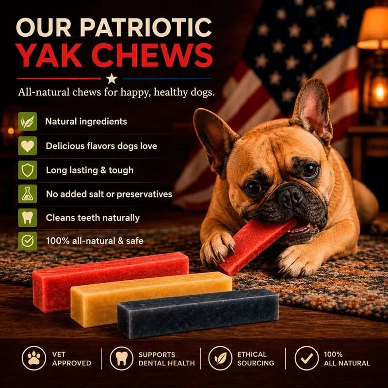 Flavored Himalayan Yak Dog Chews in Blueberry, Coconut and Strawberry, Small or Large Sizes source image 6