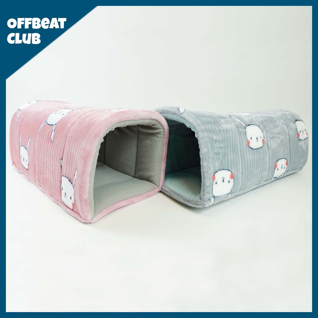 Guinea Pig Plush Play Set for Daily Hideaway and Rest Time, Three-Piece Package in Pink or Gray source image 6
