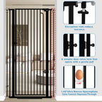 Extra Tall Walk-Through Pet Gate, 57-Inch Pressure-Mounted Steel Barrier in Six Width Ranges source image 6