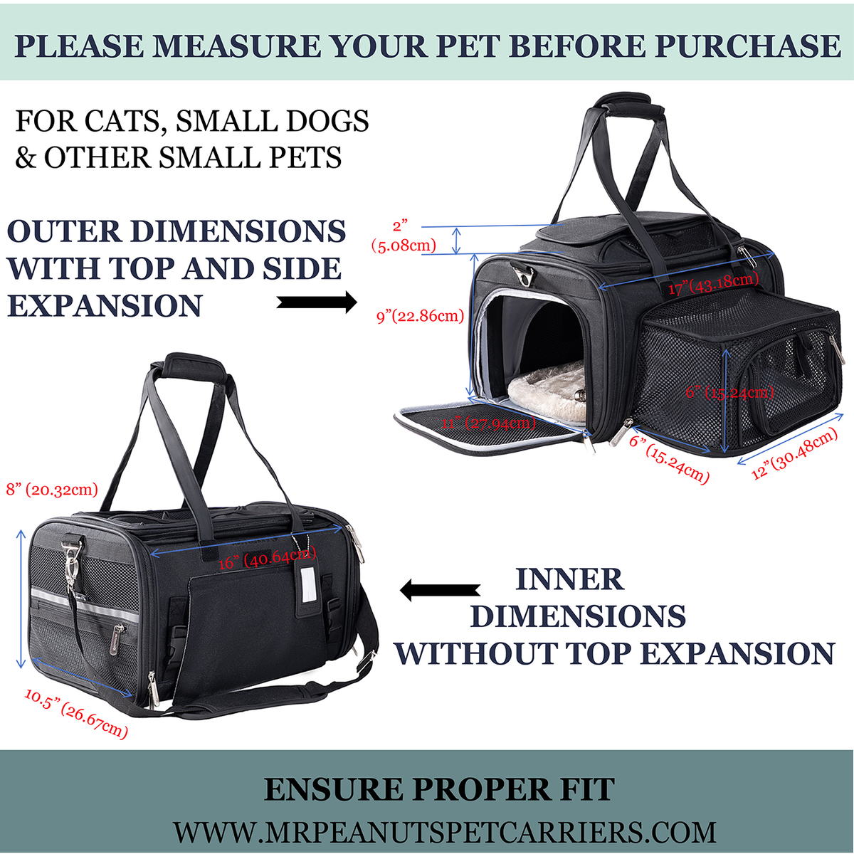 Expandable Soft-Sided Airline Pet Carrier, Two-Inch Taller Cabin for Ventilated and Secure Travel source image 6