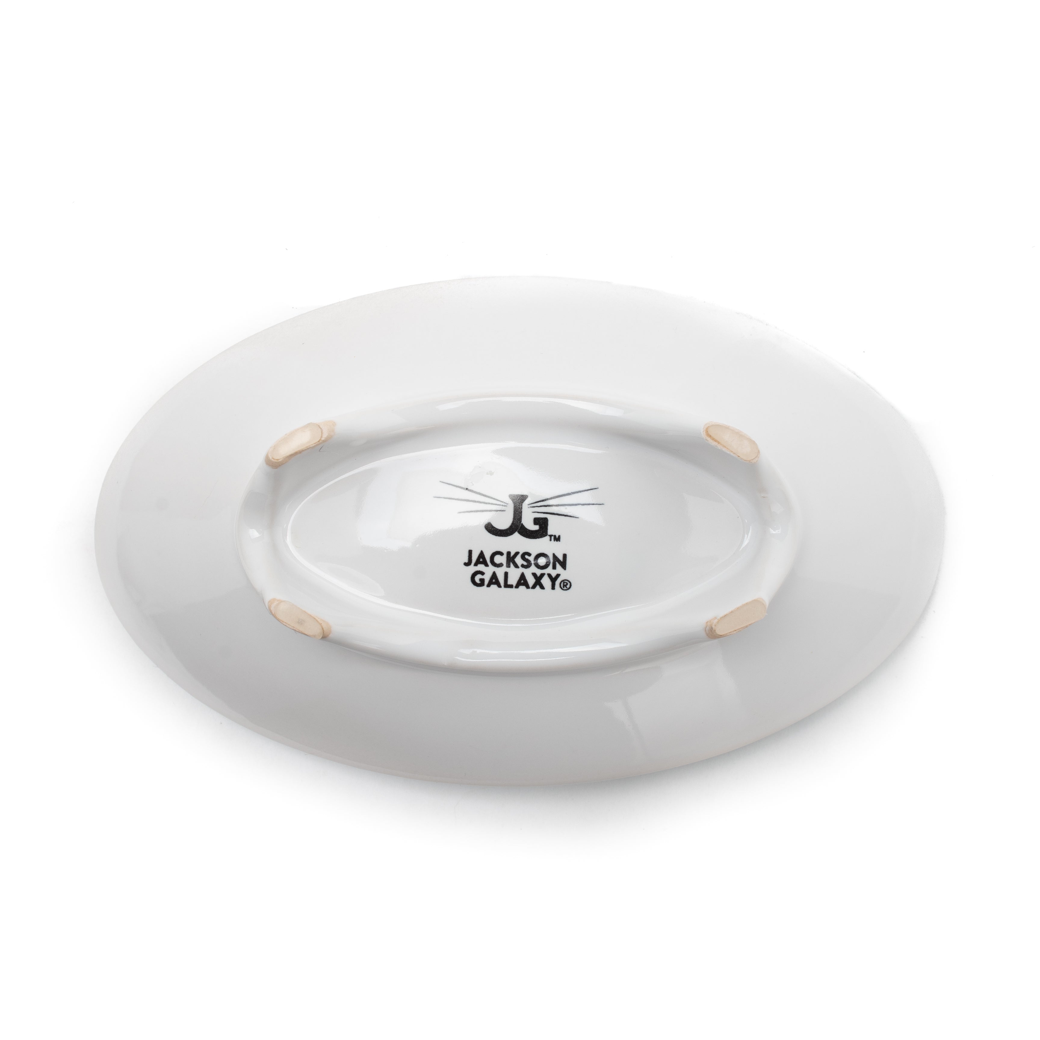 Elevated Oval Ceramic Cat Bowl with Wide Whisker-Friendly Shape for Wet or Dry Food and Easier Mealtimes source image 6