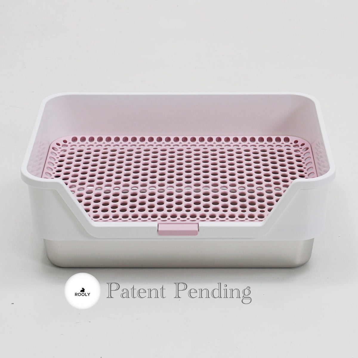 Stainless Steel Rabbit Litter Box Pink
