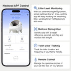 Open-Top Self-Cleaning Cat Litter Box, App-Connected Waste System with Safety Sensors for Cats up to 33 lb source image 7