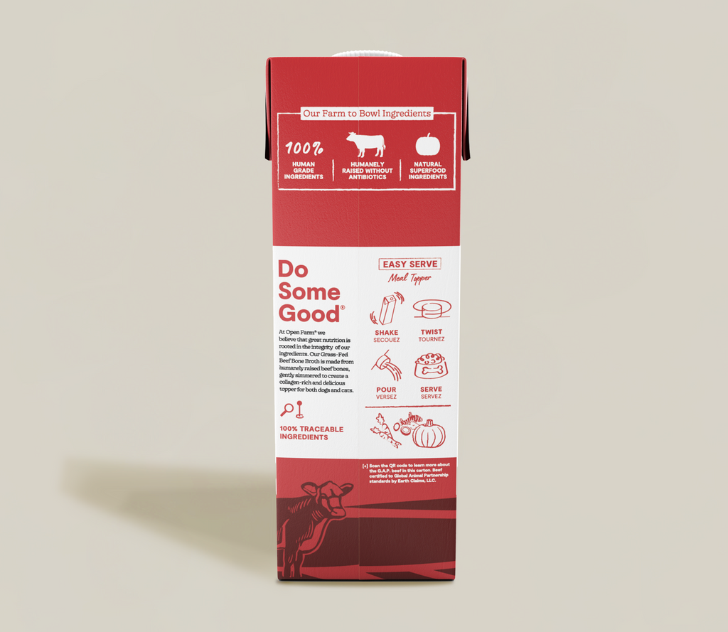 Grass-Fed Beef Bone Broth for Dogs, Collagen-Rich Meal Topper in 12 or 33.8 fl oz Cartons for Daily Meals product image 7