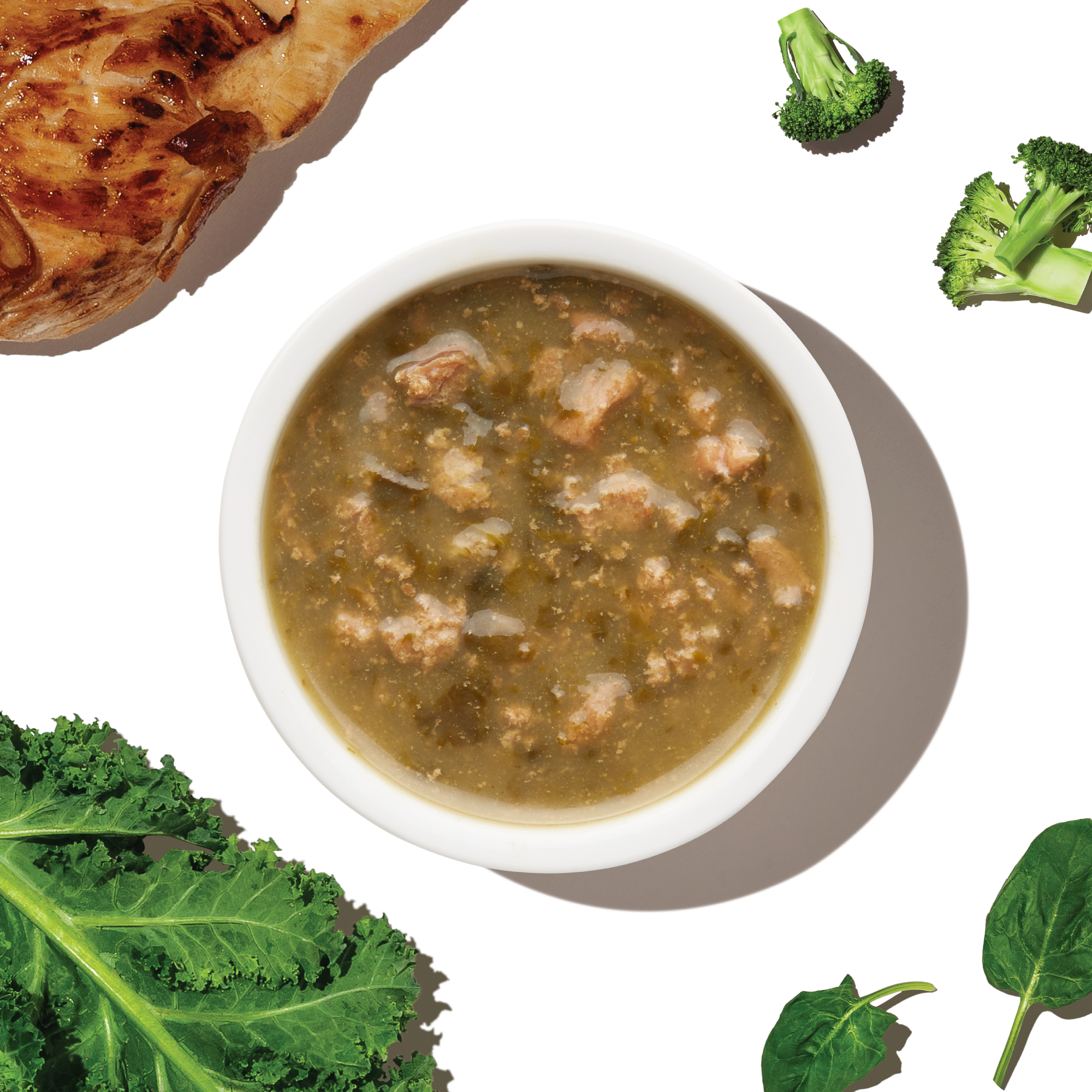 Chicken Dog Food Topper, Leafy Greens in Twelve 5.5-Ounce Pour-Over Packs for Meals and Enrichment Toys source image 7
