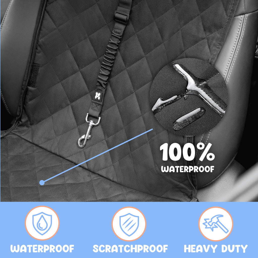 Waterproof Dog Car Seat Cover for Sedans, SUVs and Utes, Four-Way Layout for Left or Right Drive source image 7