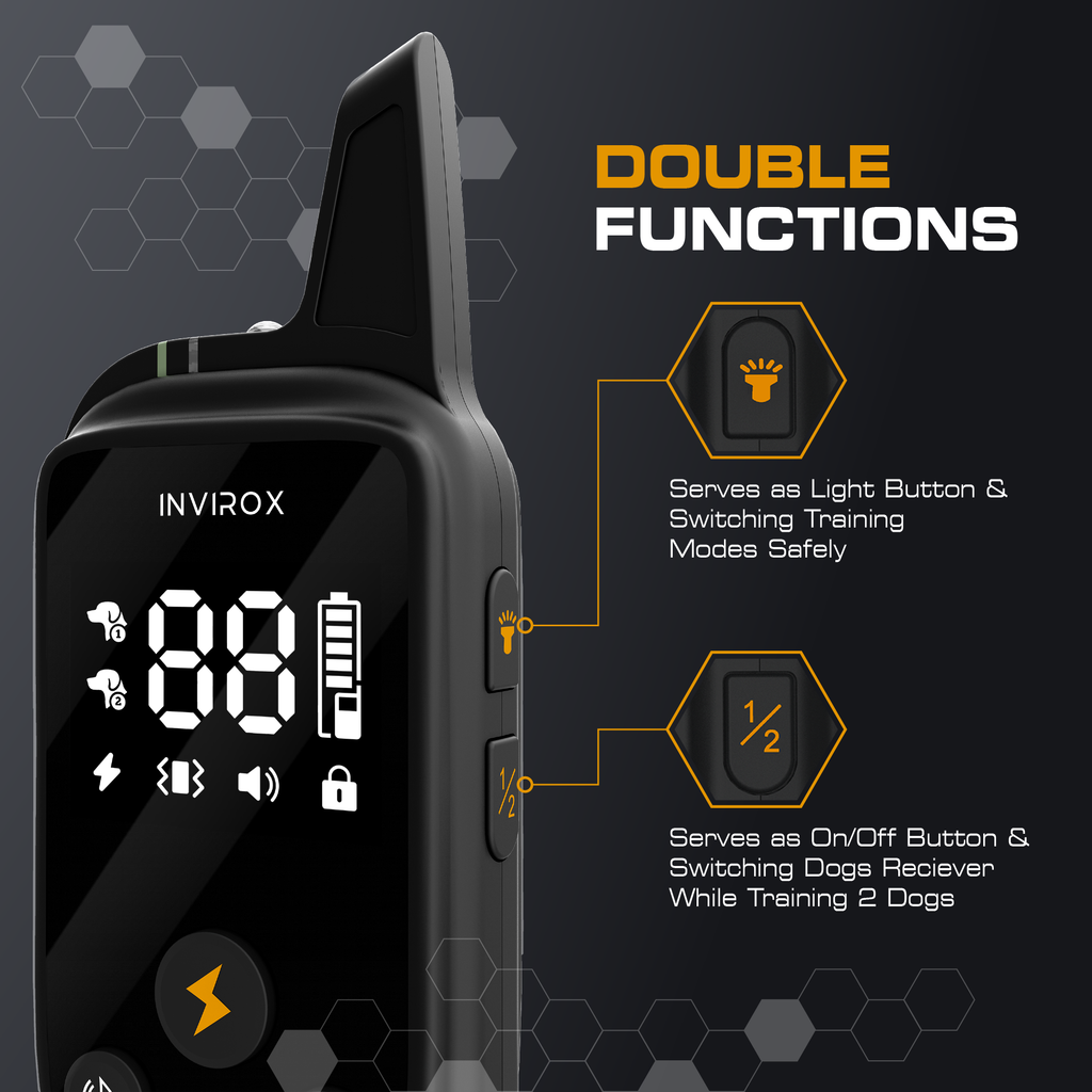 Remote Dog Training Collar, 123-Level Beep, Vibration and Static Control, IP67 Receiver, 1,100-Yard Range source image 7