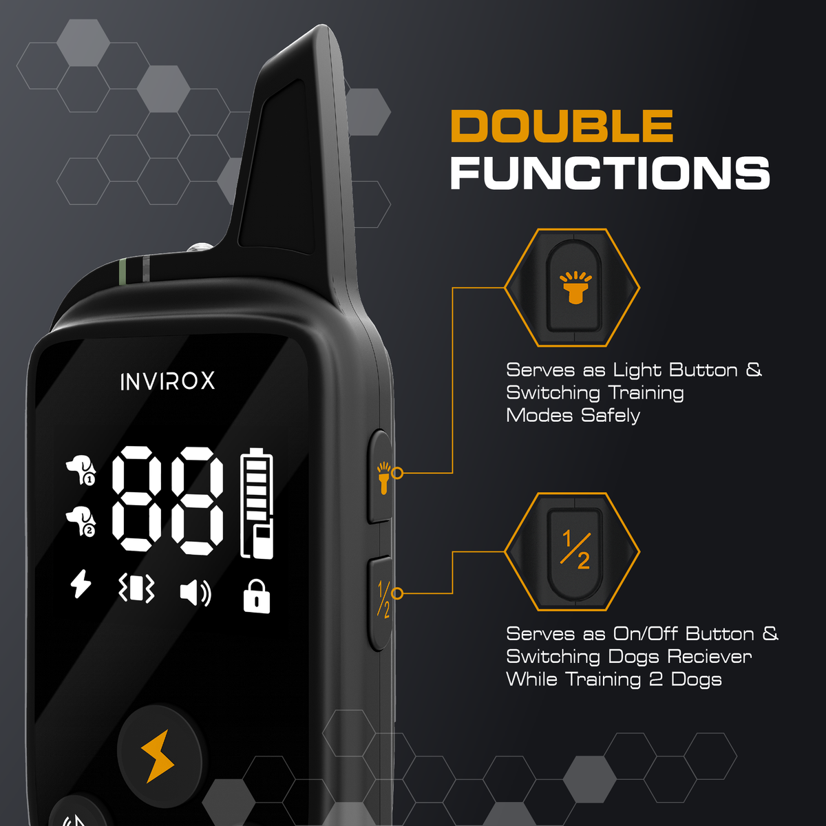 Remote Dog Training Collar, 123-Level Beep, Vibration and Static Control, IP67 Receiver, 1,100-Yard Range source image 7