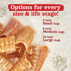 12 Inch Beef Trachea Dog Chews, Single-Ingredient Grass-Fed Treats in an Eight Pack for Supervised Chewing source image 7