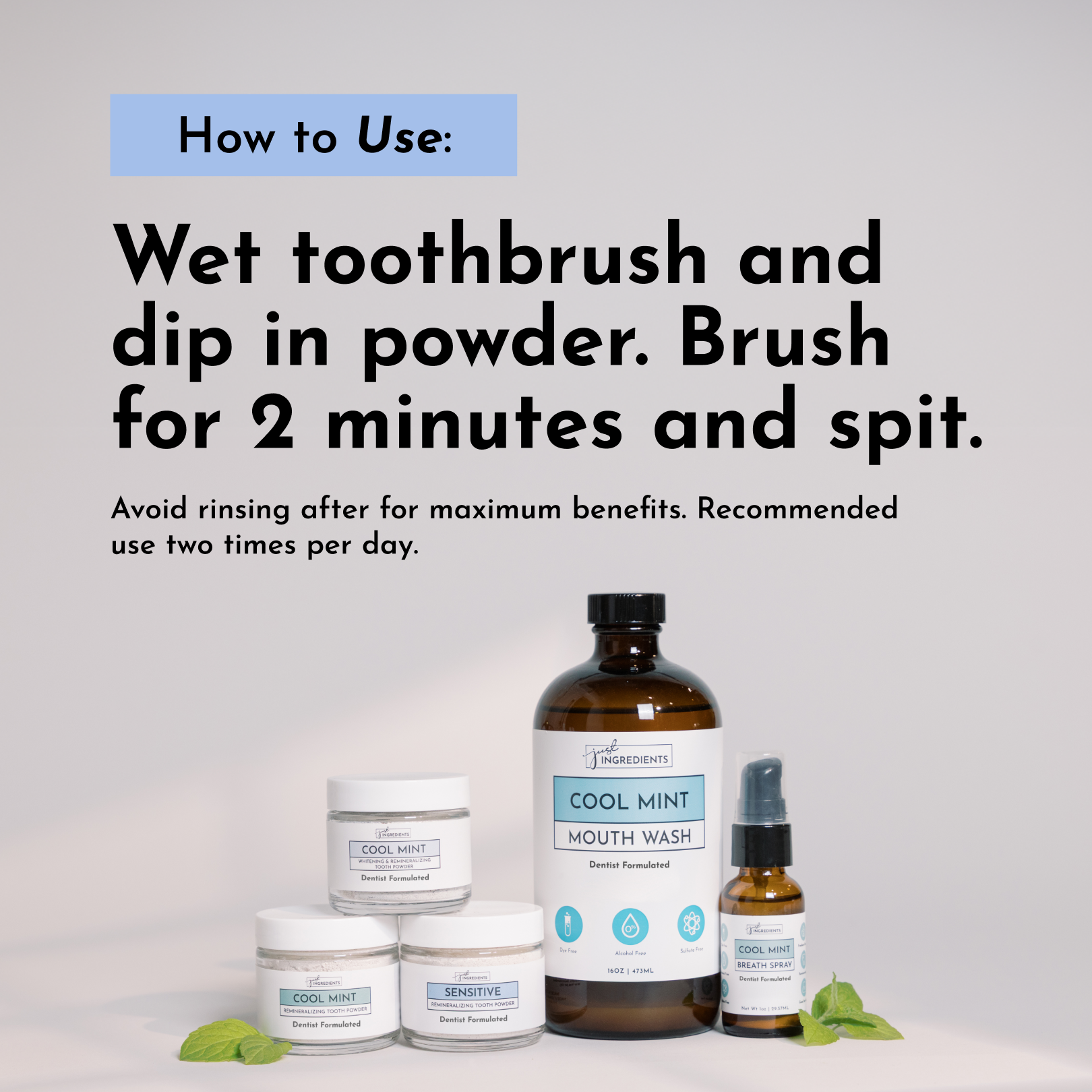 Mint Remineralizing Tooth Powder with Hydroxyapatite for Twice-Daily Cleaning in a 2 oz Jar product image 7