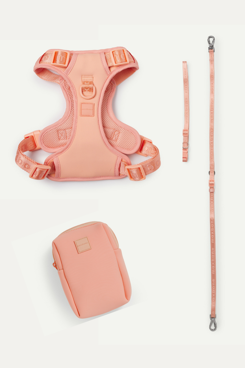 Hands-Free Dog Walking Set for Waist or Shoulder Wear, Neoprene Harness and Compact Pouch Bundle source image 7