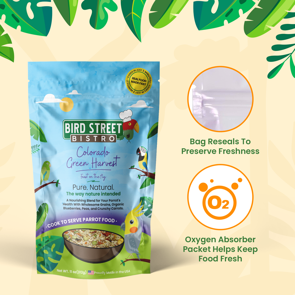 Cookable Parrot Food Blend, Three-Minute Whole-Grain Recipe Featuring Fruit and Vegetables for Daily Feeding source image 7