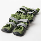 Green Waterproof Dog Rain Boots, Reflective Fleece-Lined Paw Protection for Snow, Salt and Mud source image 7