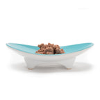 Elevated Oval Ceramic Cat Bowl with Wide Whisker-Friendly Shape for Wet or Dry Food and Easier Mealtimes source image 7