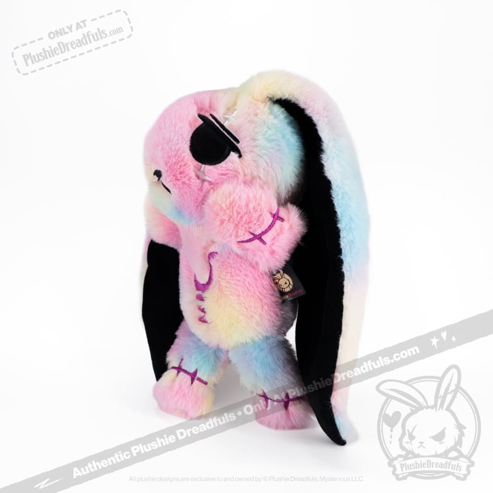 Tie-Dye Anxiety Rabbit Plush Set, 50 cm Character with Two Worry Bunnies Stored Inside the Zippered Body source image 7