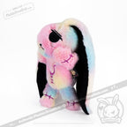 Tie-Dye Anxiety Rabbit Plush Set, 50 cm Character with Two Worry Bunnies Stored Inside the Zippered Body source image 7