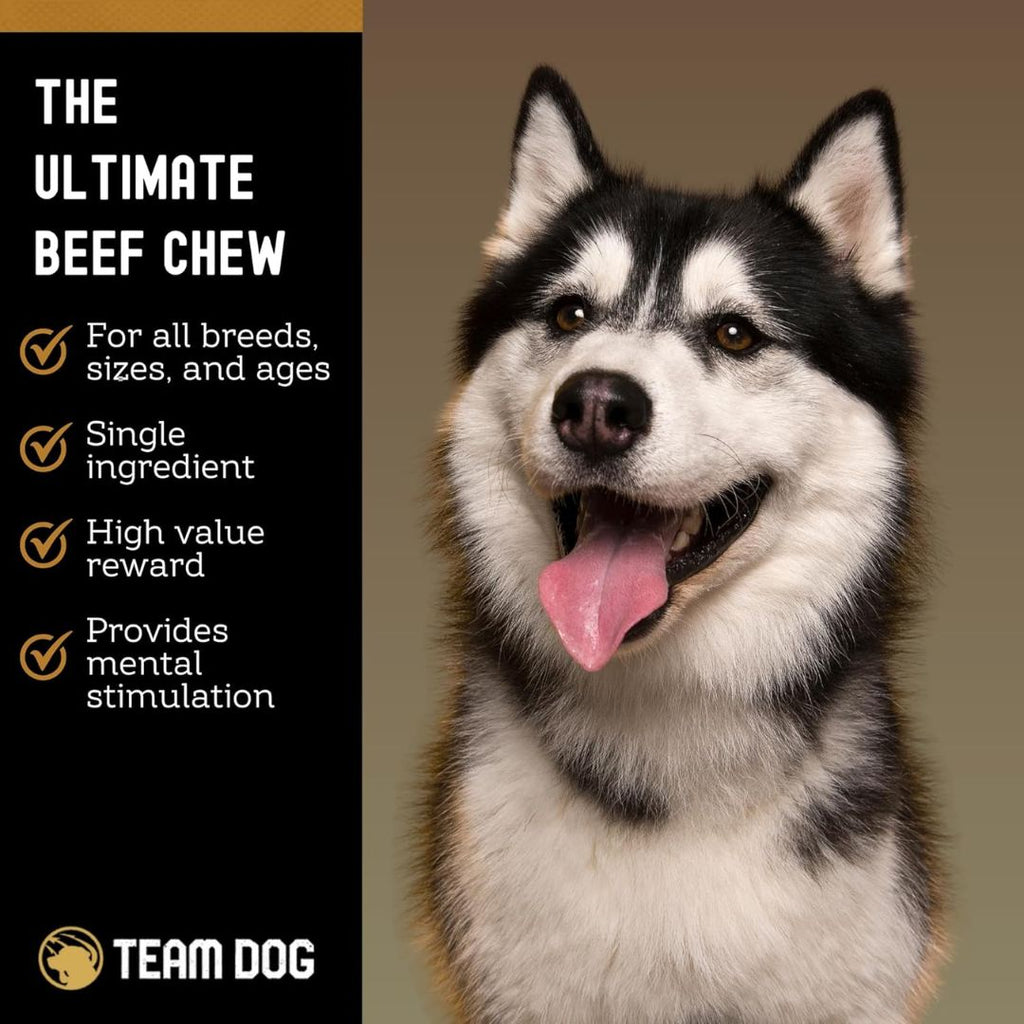 Freeze-Dried Beef Esophagus Dog Chews, Three-Piece Bag of High-Protein Treats for Supervised Chewing source image 7