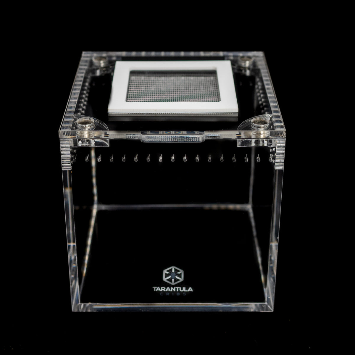 Four-Inch Acrylic Tarantula Terrarium, Compact Cube in Standard, Mesh, Max-Vent and Canopy Lid Styles source image 7