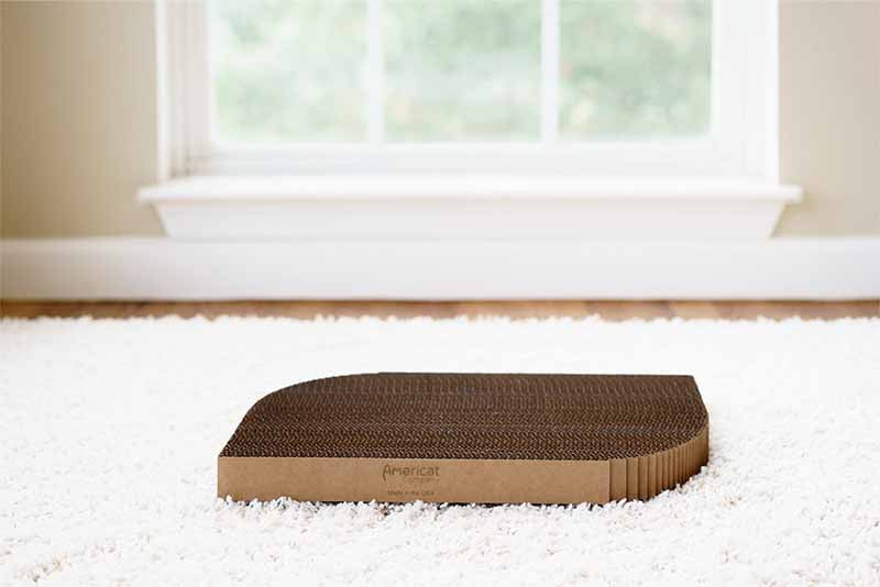 Rectangular Cat Scratcher Pad, Double-Sided Heavy-Duty Corrugate Board Sized 17 x 10 Inches for Lounging source image 7