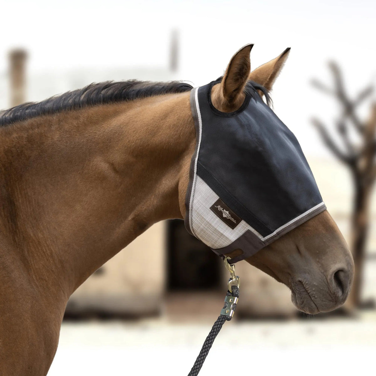 90% UV-Blocking Horse Fly Mask and Halter, Breathable Fleece-Lined Protection for Year-Round Wear source image 7