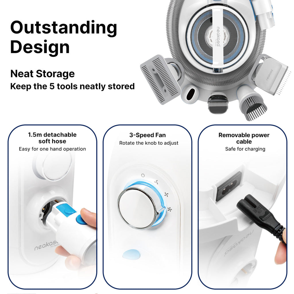 Pet Grooming Vacuum Kit, 5-in-1 System Offering 10,500 Pa Suction, 2 L Dust Cup and Quiet Operation source image 7