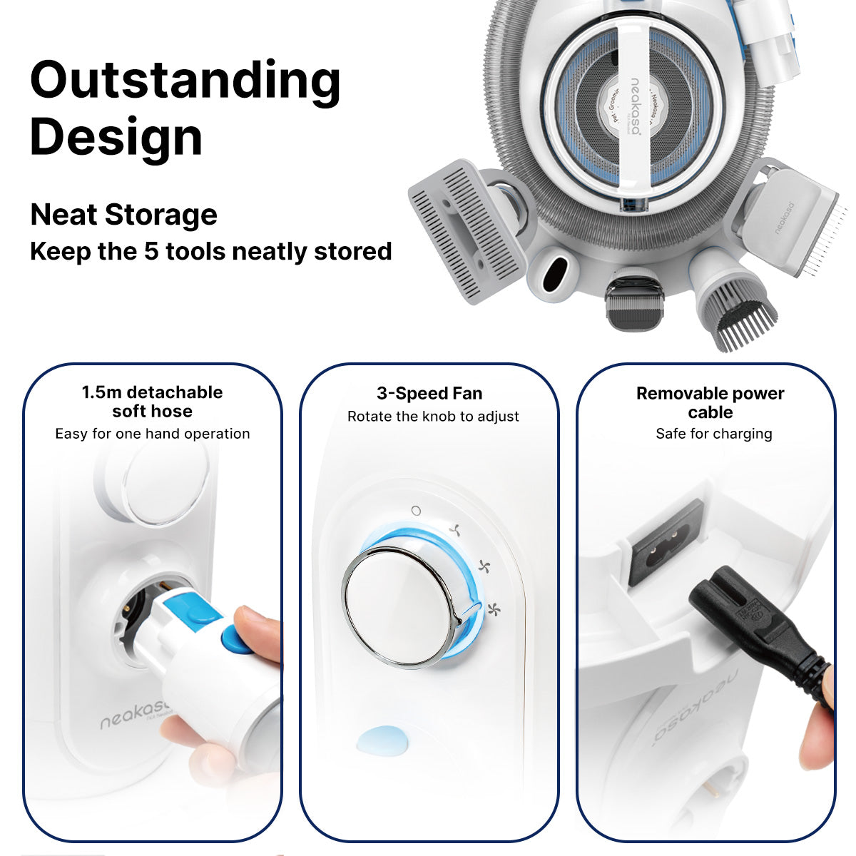 Pet Grooming Vacuum Kit, 5-in-1 System Offering 10,500 Pa Suction, 2 L Dust Cup and Quiet Operation source image 7