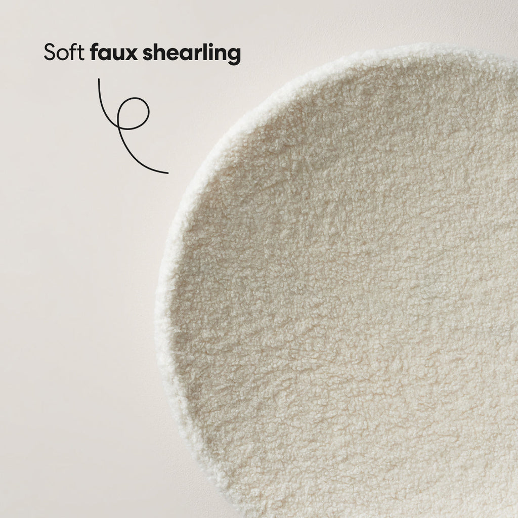 Nest-Shaped Cat Bed with Sculpted Foam Core and Faux Shearling Cover in Small, Wide or Two-Bed Set source image 7