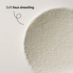 Nest-Shaped Cat Bed with Sculpted Foam Core and Faux Shearling Cover in Small, Wide or Two-Bed Set source image 7