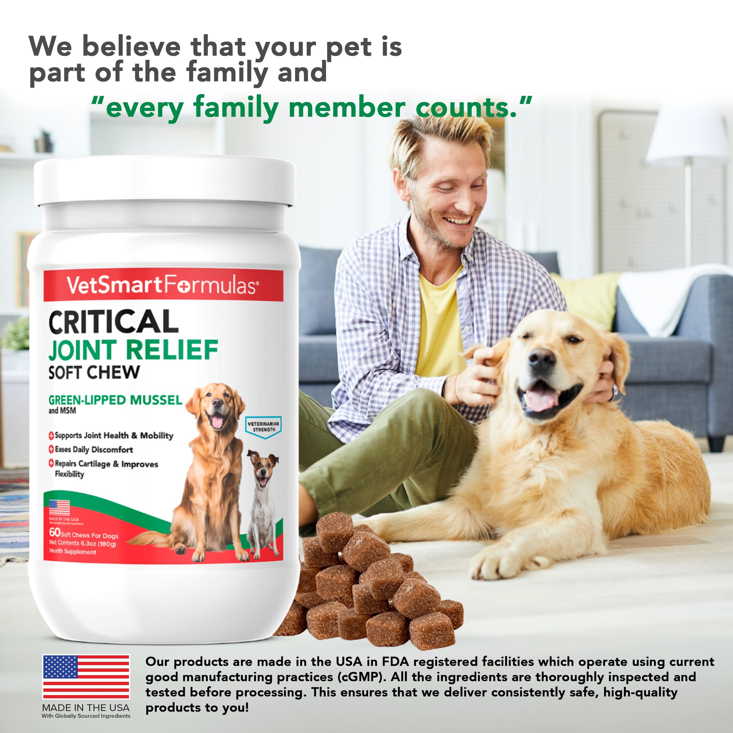 Dog Joint Support Chews for Daily Mobility Care, 90-Day Bottle for Adult Dogs and Active Senior Companions source image 7
