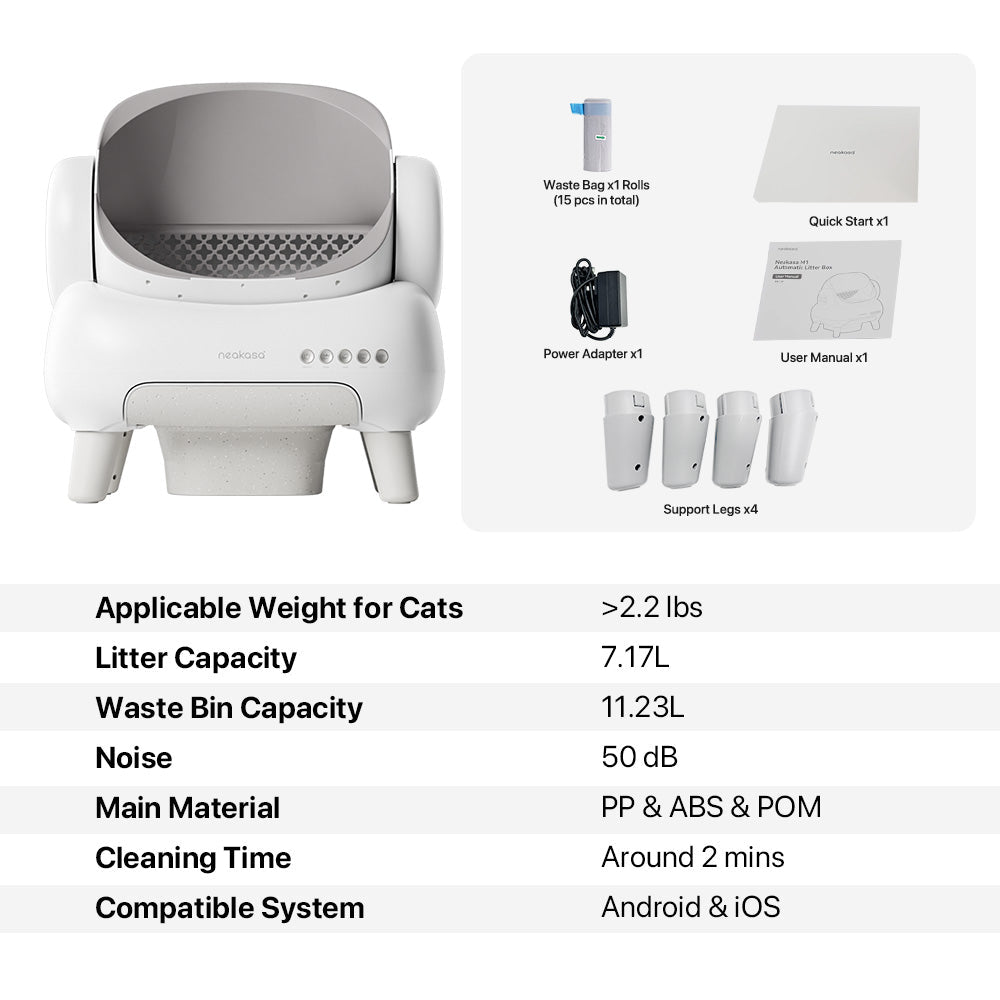 Open-Top Self-Cleaning Cat Litter Box, App-Connected Waste System with Safety Sensors for Cats up to 33 lb source image 8