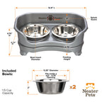 Elevated Mess-Proof Pet Feeding Station, Spill-Containment Design and Dishwasher-Safe Stainless Steel Bowls source image 8