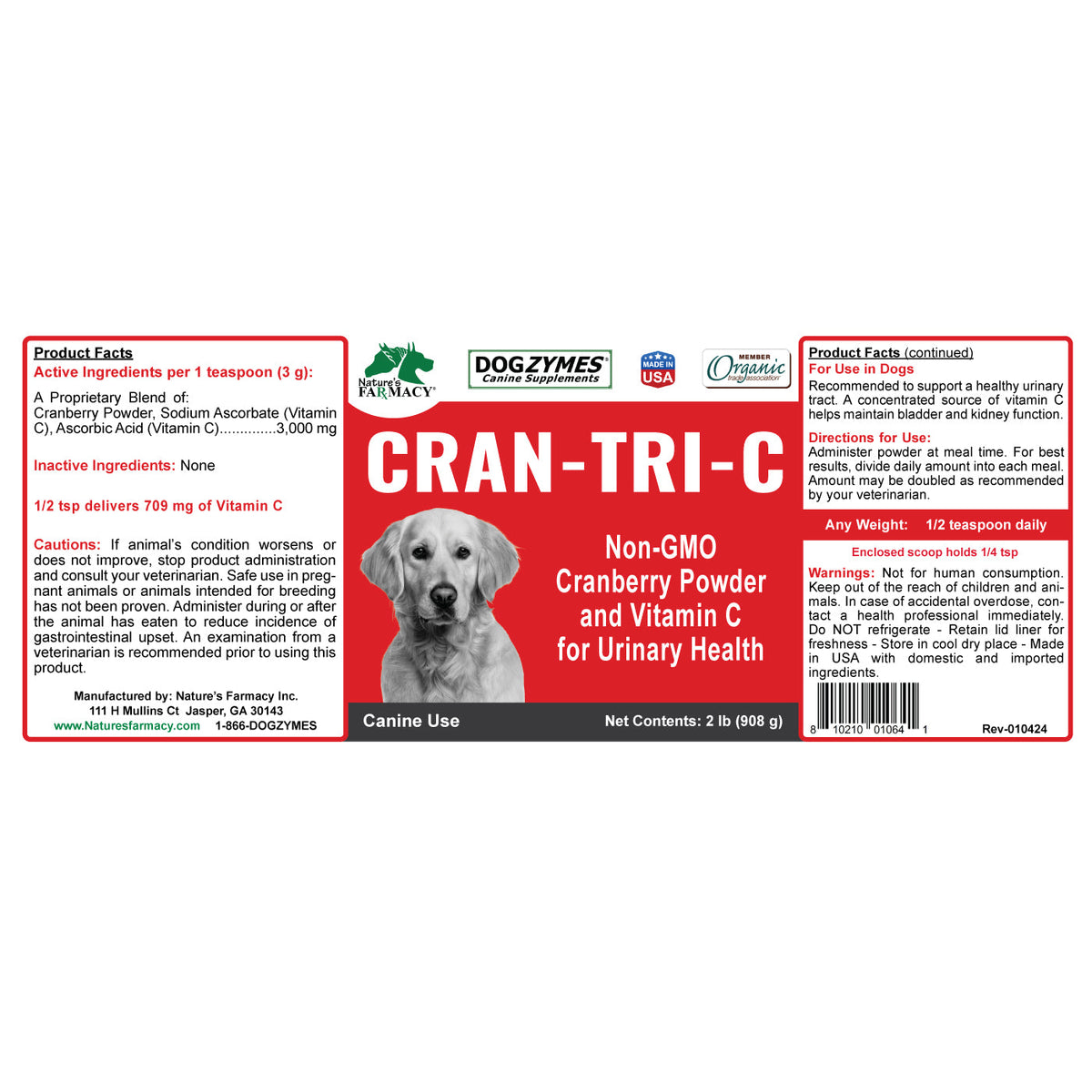 Dog Vitamin C Supplement in Powder or Capsule Form, Cranberry Blend for Daily Mealtime Feeding source image 8