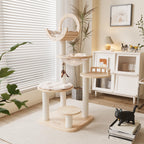 Transformable Cat Tree for Large Cats, Modular Tower with Hammock and Three Flexible Layouts for Multi-Cat Homes source image 8