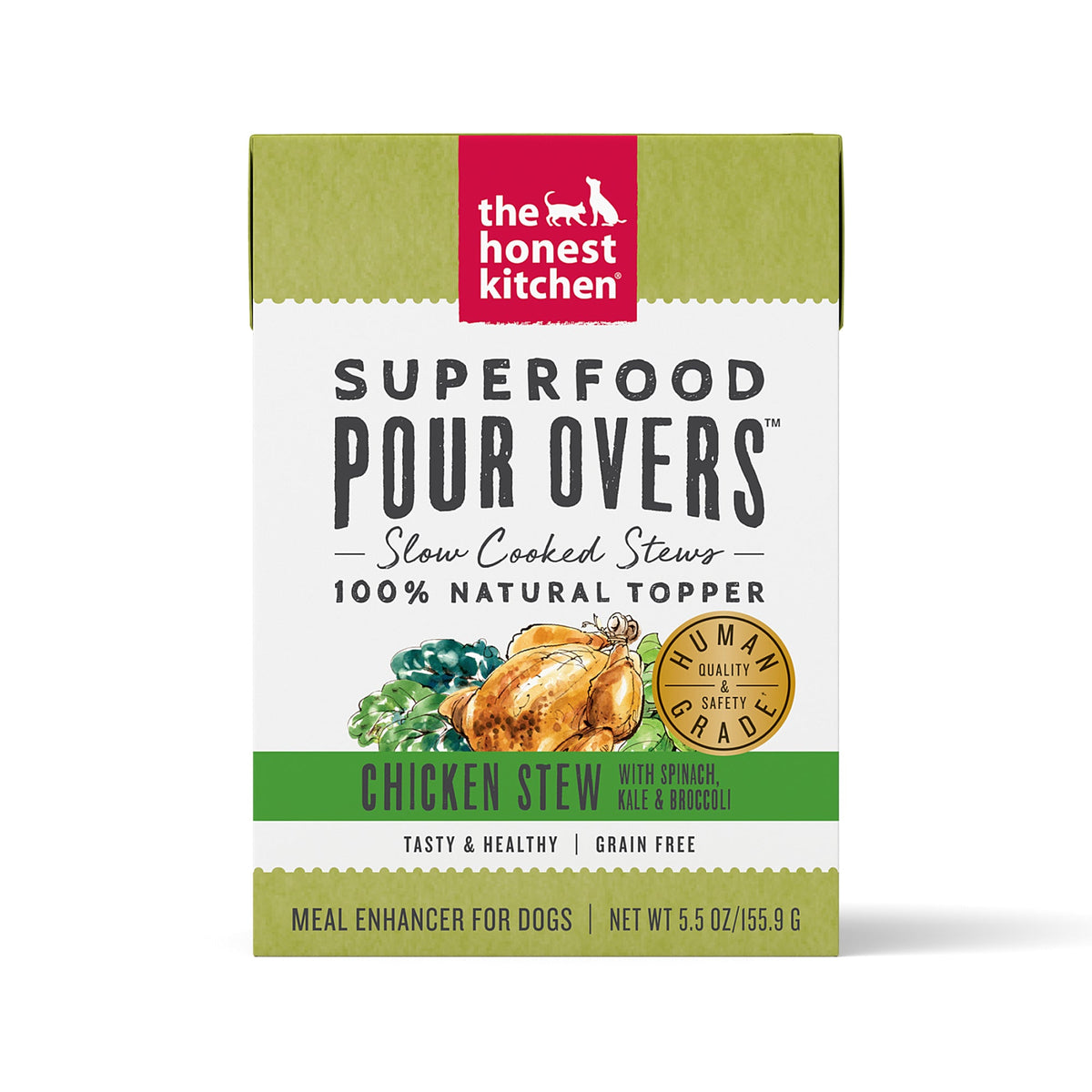 Chicken Dog Food Topper, Leafy Greens in Twelve 5.5-Ounce Pour-Over Packs for Meals and Enrichment Toys source image 8