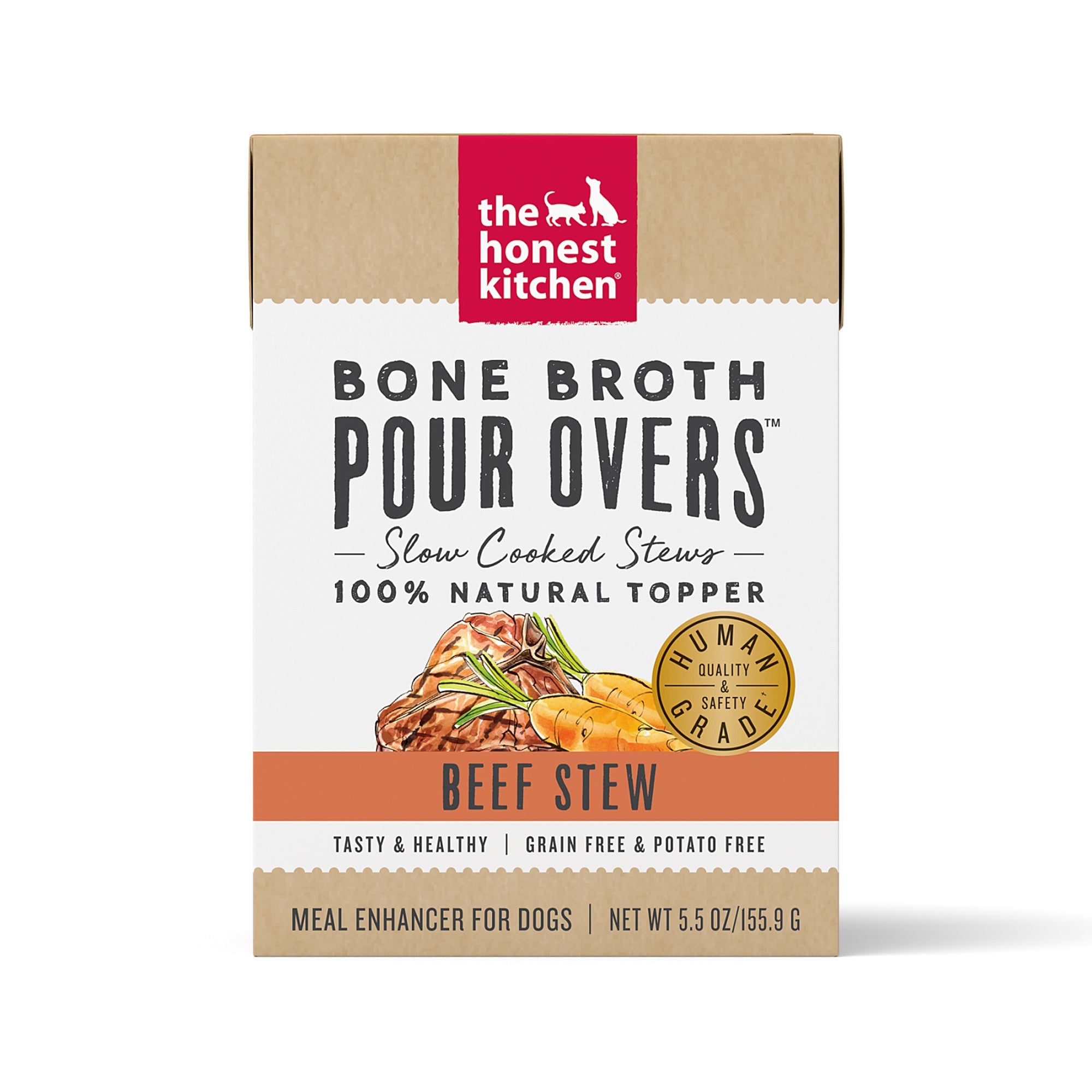 Beef Bone Broth Dog Food Topper, Twelve 5.5-Ounce Pour-Over Packs for Daily Meals and Enrichment Toys source image 8