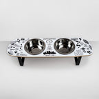 Elevated Double Dog Bowl Stand, Medium Skateboard-Deck Feeder with Two 4-Cup Stainless Steel Bowls source image 8