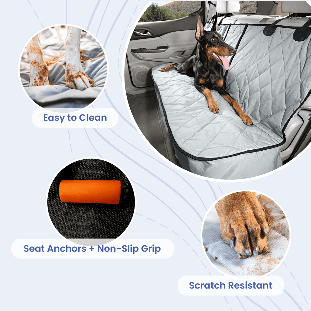 Split Rear Seat Dog Cover for Fold-Down Seats, 54-Inch Waterproof Non-Slip Protector in Four Colors source image 8