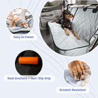 Split Rear Seat Dog Cover for Fold-Down Seats, 54-Inch Waterproof Non-Slip Protector in Four Colors source image 8