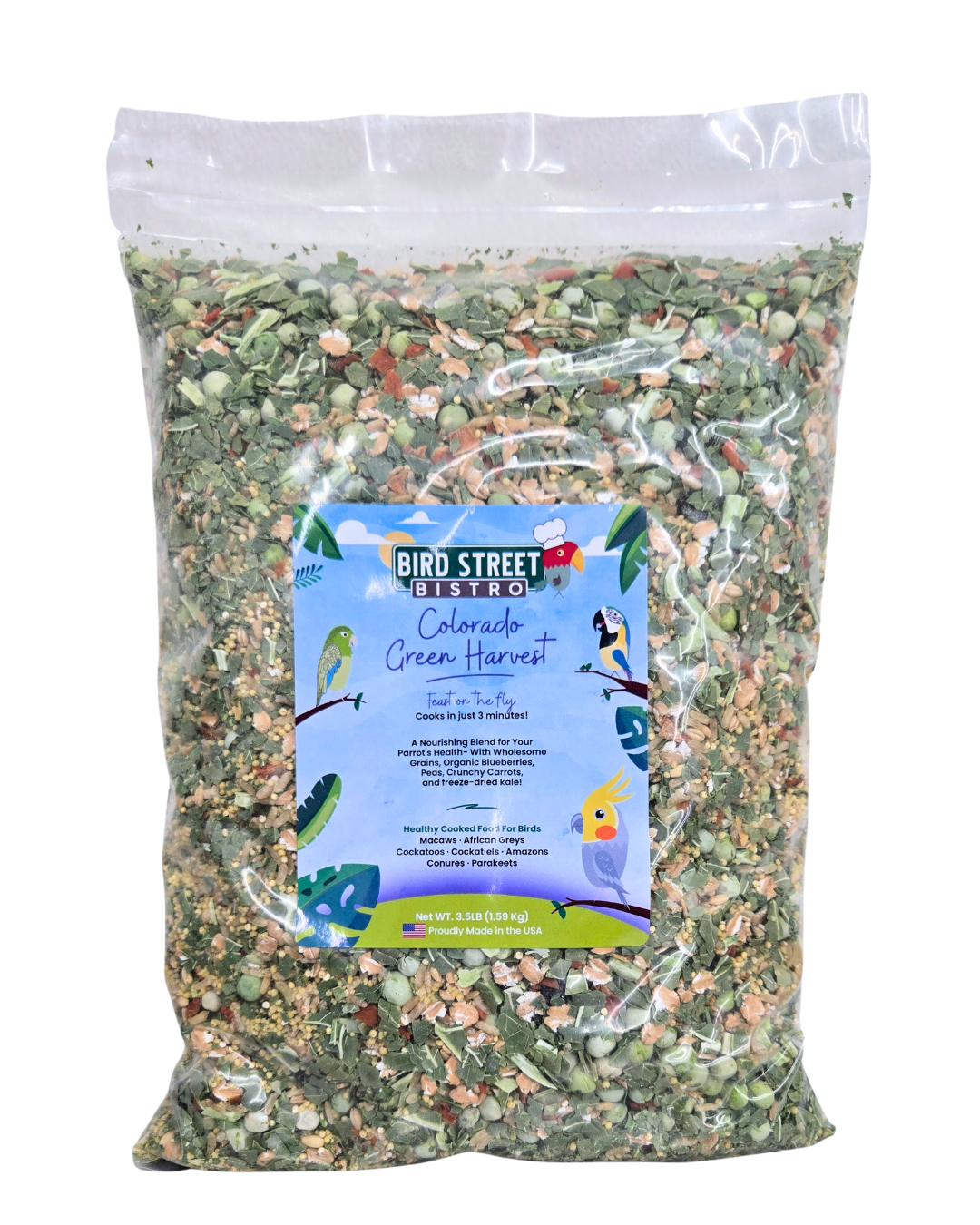 Cookable Parrot Food Blend, Three-Minute Whole-Grain Recipe Featuring Fruit and Vegetables for Daily Feeding source image 8