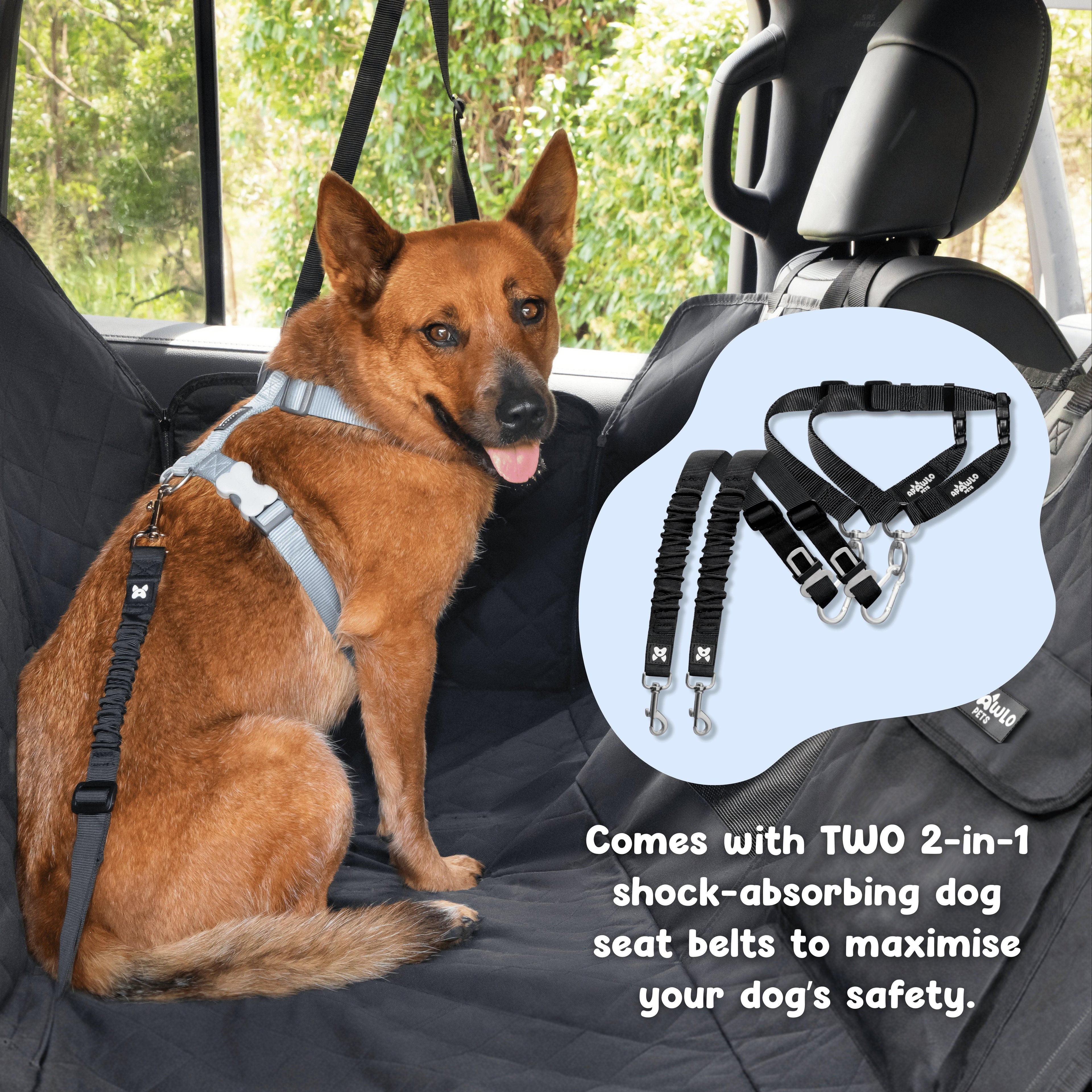 Waterproof Dog Car Seat Cover for Sedans, SUVs and Utes, Four-Way Layout for Left or Right Drive source image 8